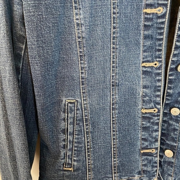 Live a little Denim Jacket Size Small - Picture 5 of 7